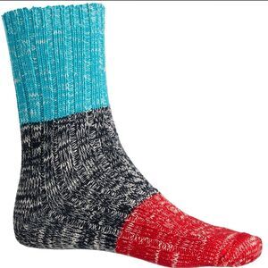 Merrell Men’s Color Block Heritage Cotton Wool Knit Camp Crew Socks